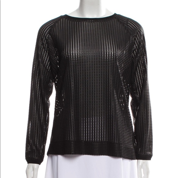 Akris Punto Laser Cut Long Sleeve Sweater - Picture 1 of 5